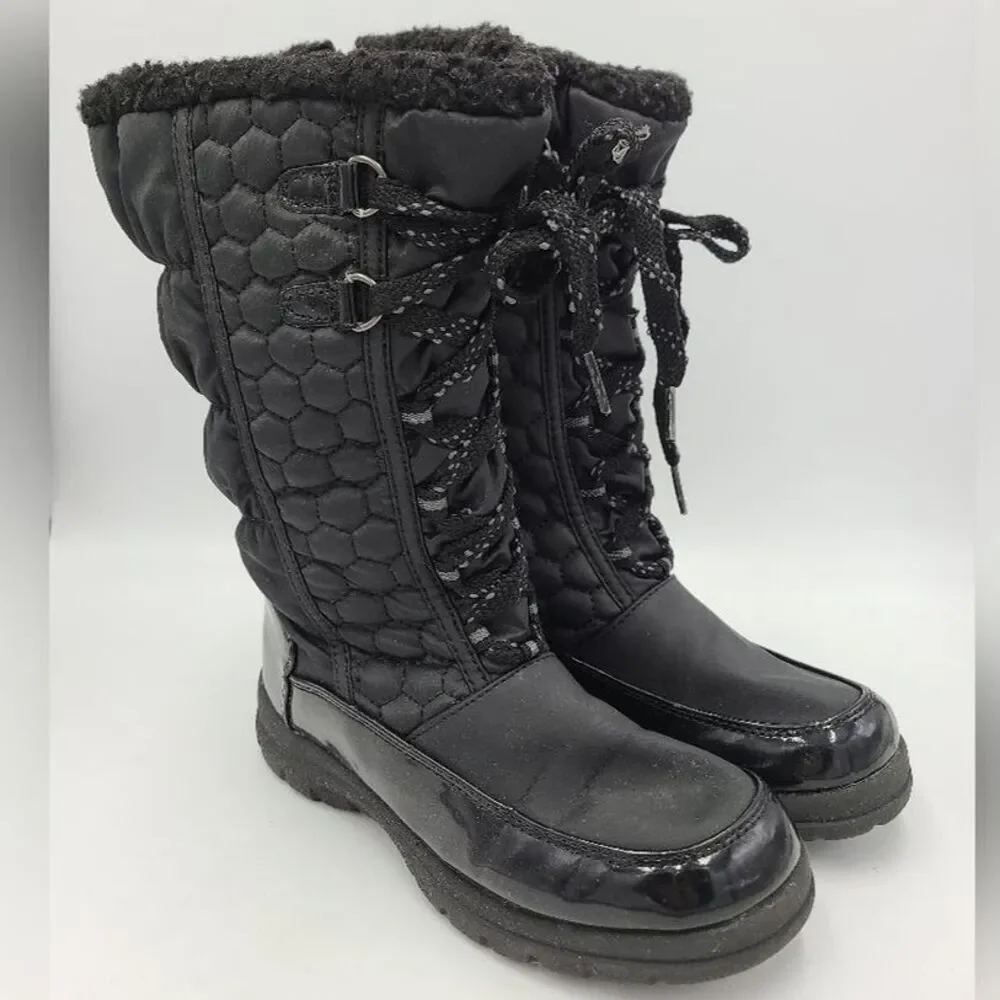 Totes Kelly boots Youth  girls 3 kids black outdoor snow school winter boots